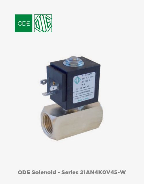 ODE Solenoid valve 2/2 way N.C  Direct Acting - Double Spring 1/2” - 21AN Series